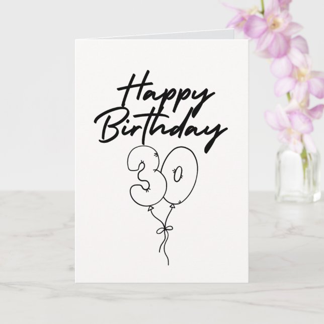 Carte Happy 30th Birthday Celebration (Orchidée)