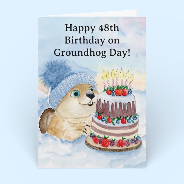 Carte  Happy 48th Groundhog Day Birthday  (Créateur téléchargé)