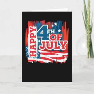 Carte Happy 4 juillet - drapeau américain