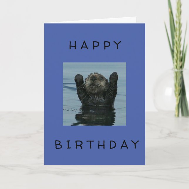 Carte ***HAPPY 60th BIRTHDAY*** DIT COOL OTTER Card (Devant)