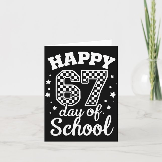 Carte Happy 67th Day Of School Students Teacher Kids 100 (Devant)