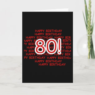 Carte Happy 80th Birthday