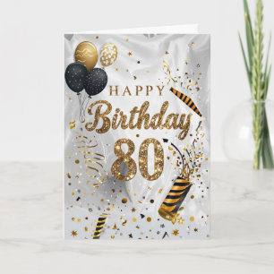 Carte Happy 80th Birthday