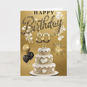 Carte Happy 80th Birthday