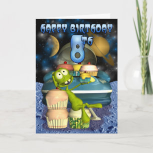 Carte Happy 8th Birthday Plantet's Boy, Outerspace