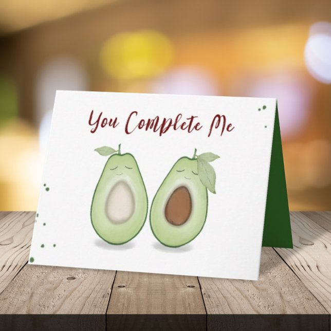 Carte Happy Anniversary Cute Funny Simple Avocados (Créateur téléchargé)