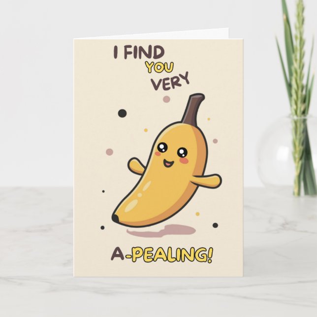 Carte Happy Anniversary Cute Funny Simple Banana Card (Devant)
