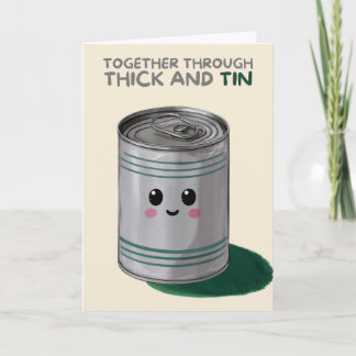 Carte Happy Anniversary Cute Funny Simple Can Card