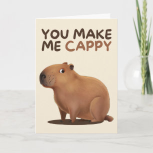 Carte Happy Anniversary Cute Funny Simple Capybara Card