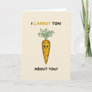 Carte Happy Anniversary Cute Funny Simple Carrot Card