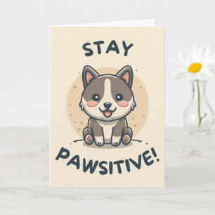 Carte Happy Anniversary Cute Funny Simple Dog Card