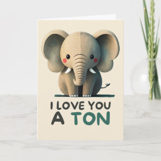 Carte Happy Anniversary Cute Funny Simple Elephant Card