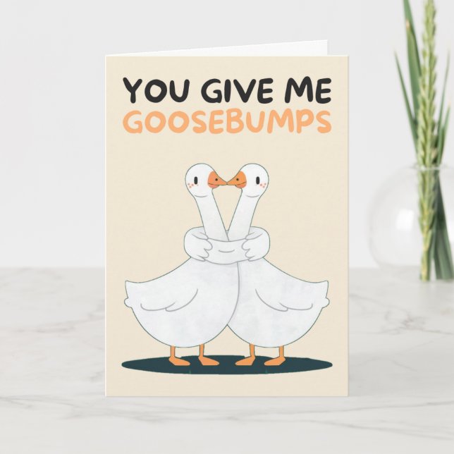 Carte Happy Anniversary Cute Funny Simple Goose Card (Devant)