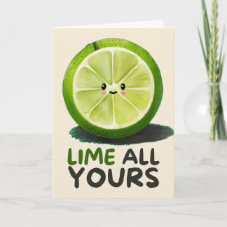 Carte Happy Anniversary Cute Funny Simple Lime Card