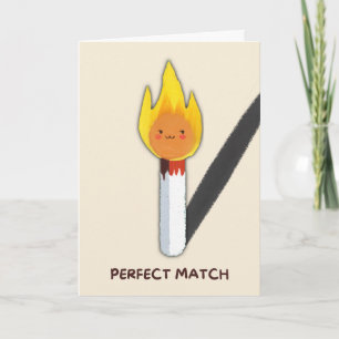 Carte Happy Anniversary Cute Funny Simple Match Card