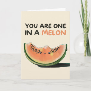 Carte Happy Anniversary Cute Funny Simple Melon Card