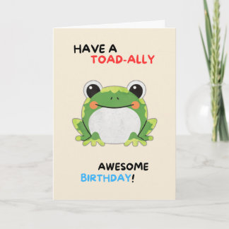 Carte Happy Anniversary Cute Funny Simple Toad Card