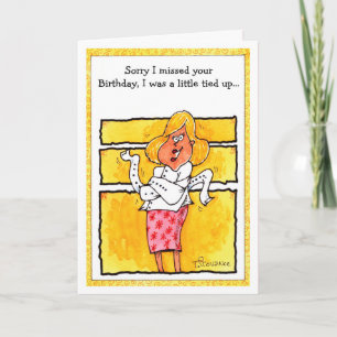 Carte Happy Belated Birthday, Size: Standard (5" x 7")