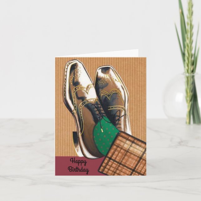 Carte Happy Birthay retro (Devant)