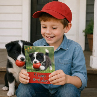 Carte Happy Birthday Dog Lover Kids 