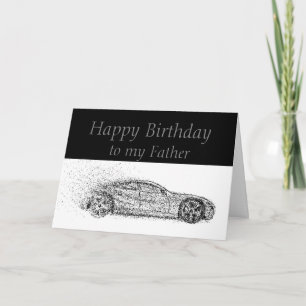 Carte Happy Birthday Father Dad Classic Cars Vehicles