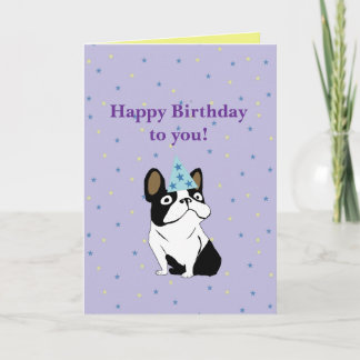 Carte Happy birthday French Bulldog