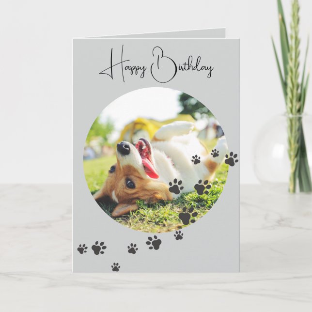 Carte Happy Birthday from Your Furry Friend 2 Photos   (Devant)