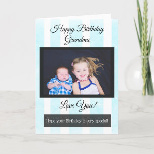 Carte Happy Birthday Grandma Personalized Photo Card