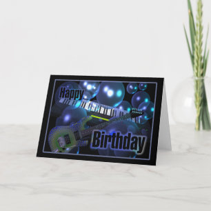 Carte Happy Birthday Guitar Keyboard