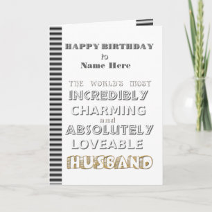 Carte Happy Birthday Husband Card