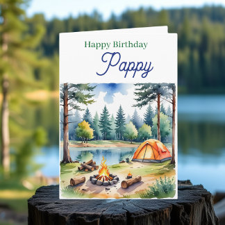 Carte Happy Birthday Pappy | Campsite Poem