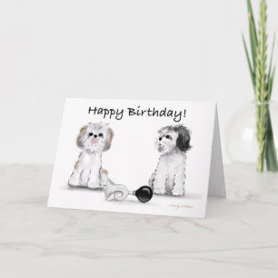 Carte Happy Birthday Shitzu's