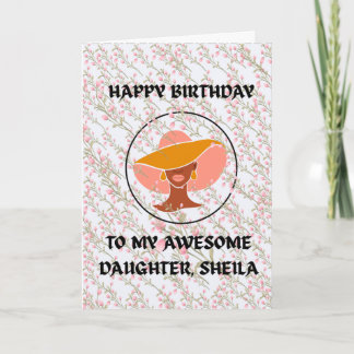 Carte Happy Birthday! To My Daughte Folded Greeting Card