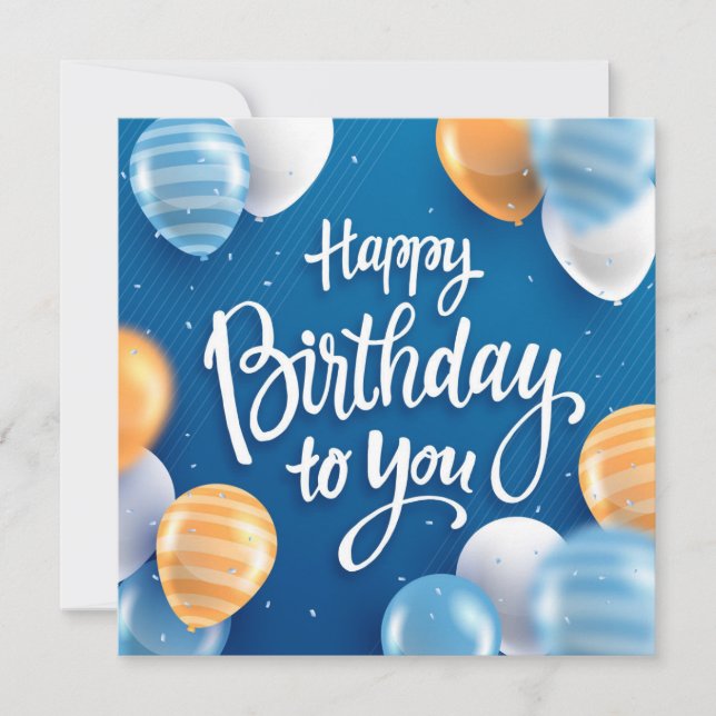 Carte Happy Birthday to You (Devant)