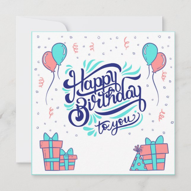 Carte Happy Birthday tu le You (Devant)