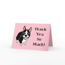 Happy Boston Terrier Merci tant de voeux