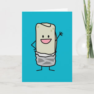 Carte Happy Burrito Waving Hello