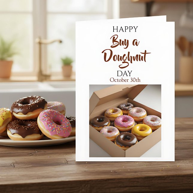 Carte Happy Buy a Doughnut Day | October 29th (Créateur téléchargé)