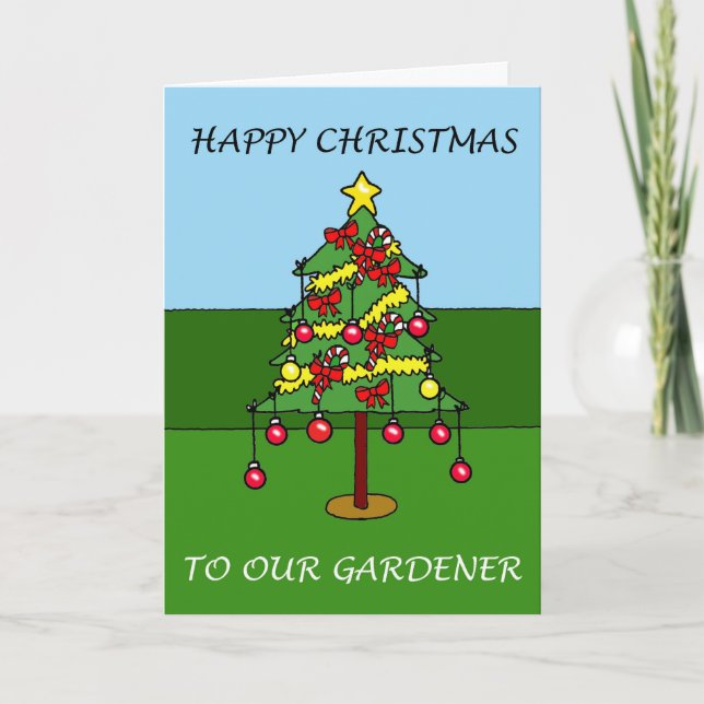 Carte Happy Christmas to Our Gardener Holiday Postcard (Devant)