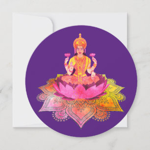 Carte Happy Diwali - Deepalavi Lakshmi Goddess 4