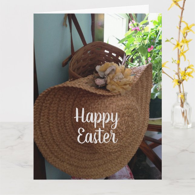 CARTE **HAPPY EASTER*** À UNE FEMME SPÉCIALE (Fleur jaune)