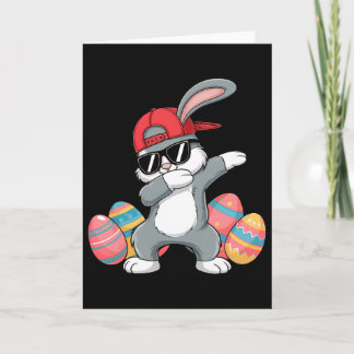 Carte Happy Easter Bruh Bunny Dab Rabbit Dance Boys Kids