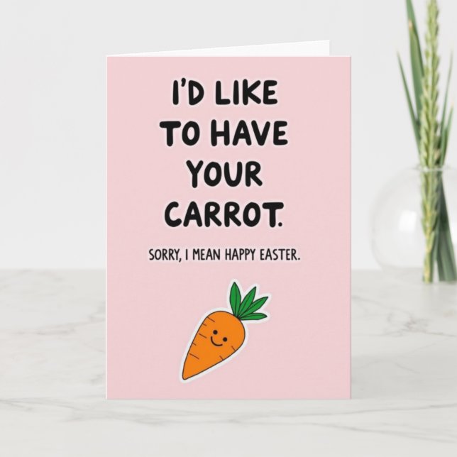 Carte Happy Easter Carrot Card (Devant)