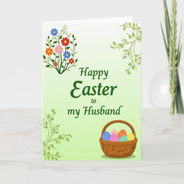 Carte Happy Easter Husband Card (Devant)