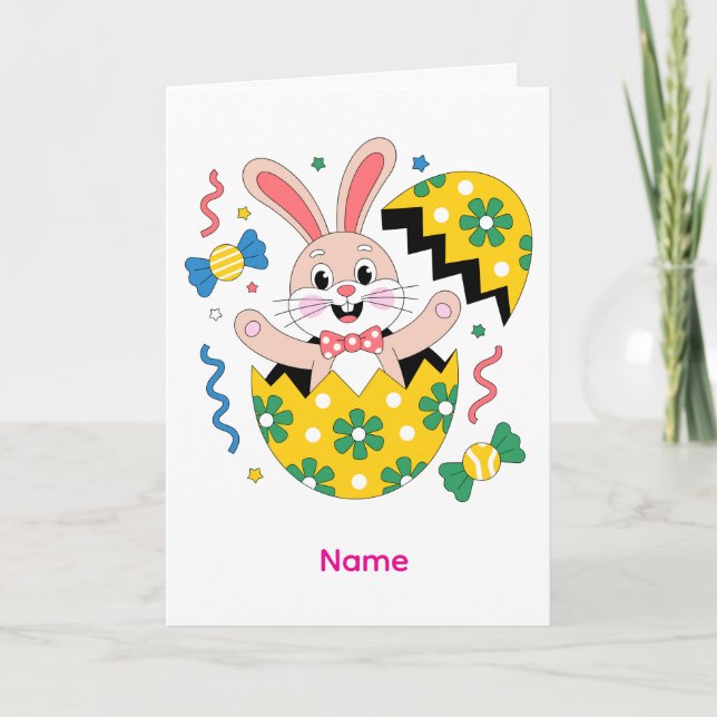 Carte Happy Easter Party Bunny Popping Out  (Devant)