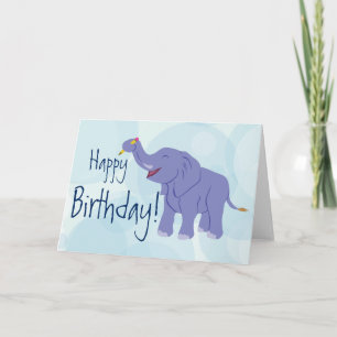 Carte Happy Elephant (Personnaliser)