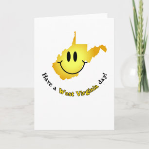 Carte Happy Face - Bonne journée en Virginie-Occidentale