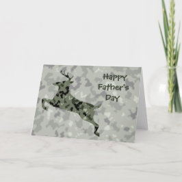 Carte Happy Fête des pères Camo Deer