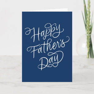 Carte Happy Fête des pères Handlettering Photo Couleur p
