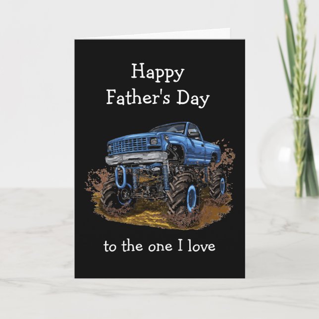 Carte Happy Fête des pères Husband 4x4 Monster Truck (Devant)